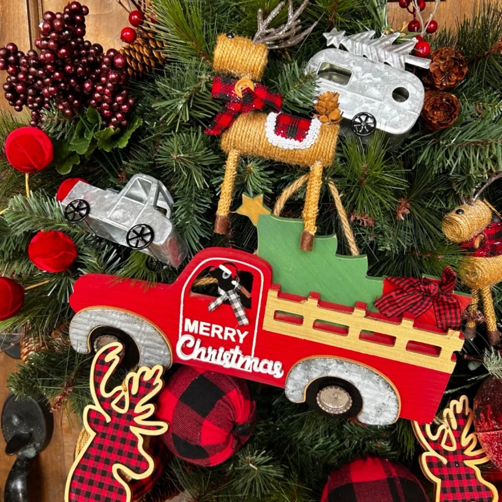 Decorated Christmas Wreath.